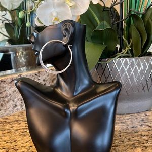 Lauren by Ralph Lauren silver hoop earrings NWT